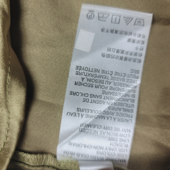 Urban Outfitters Nicole Olive Satin Tie-Front Crop Top - Picture 10 of 10